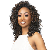 Janet Collection Remy illusion Human Hair Blend Half Wig - KOBE